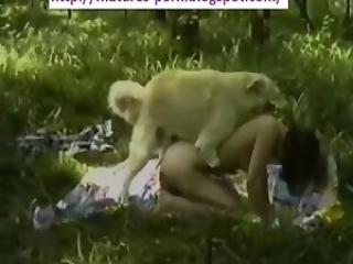 Bitchy babe gets fucked by her doggy